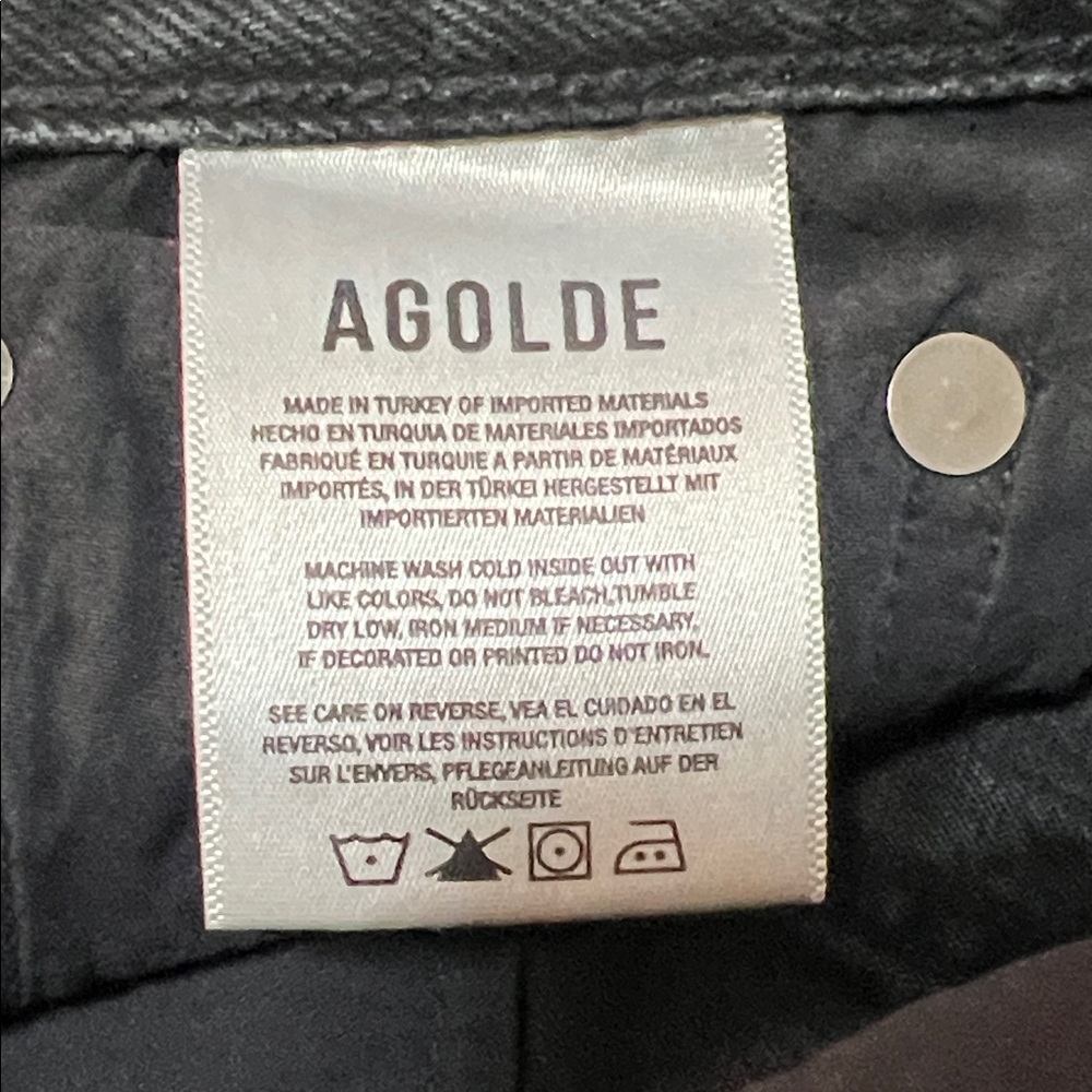 Agolde Women's Black Straight Jeans - Picture 4 of 11